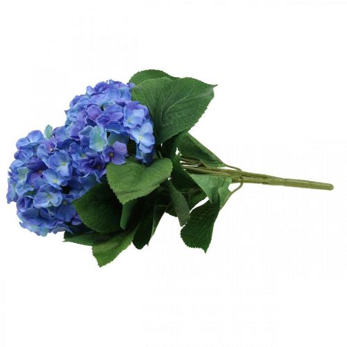 Floristik24 Hortensia Kunstbloem Blauw Zijden Bloemboeket 42cm