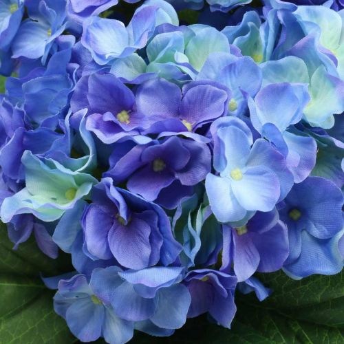 Artikel Hortensia Kunstbloem Blauw Zijden Bloemboeket 42cm