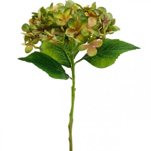 Floristik24 Hortensia kunstbloem Groen, Geel kunstbloem H35cm