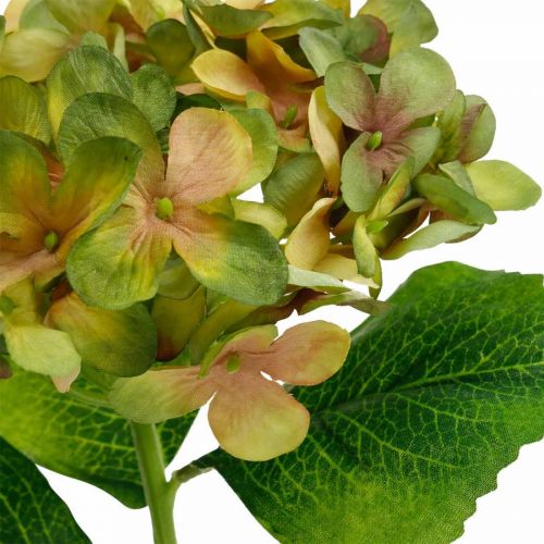 Floristik24 Hortensia kunstbloem Groen, Geel kunstbloem H35cm