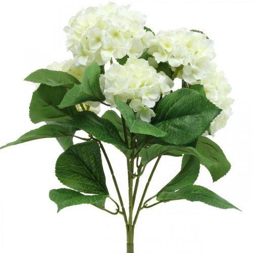 Artikel Hortensia kunstwitte zijden bloemen boeket zomerdecoratie 42cm