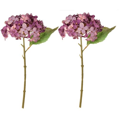 Artikel Kunsthortensia's Paars Kunstbloemen Hortensia 34cm 2 stuks