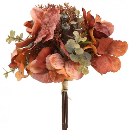 Hortensia boeket kunstbloemen tafeldecoratie 23cm