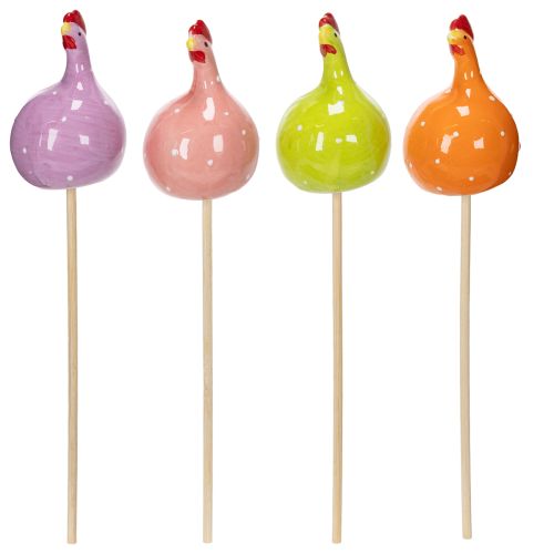 Artikel Decoratieve kippenstokjes voor lentebloemstukken en tafeldecoraties, 7,5 cm, 4 stuks
