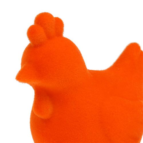 Floristik24 Kip flocked paasfiguren tafeldecoratie Pasen kleurrijk 8st