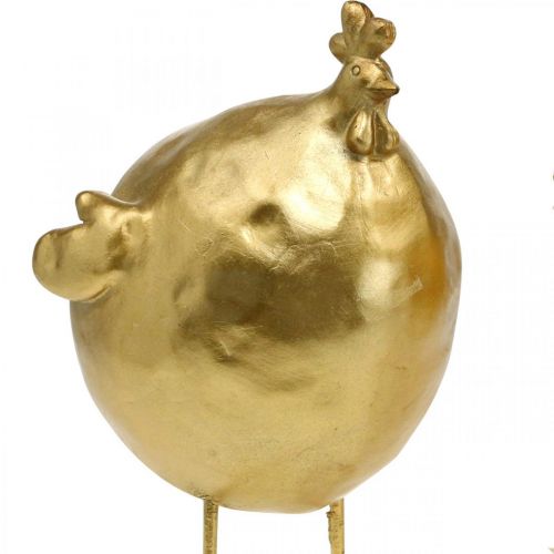 Floristik24 Gouden kip decoratie keuken Paasdecoratie H21.5cm 2st