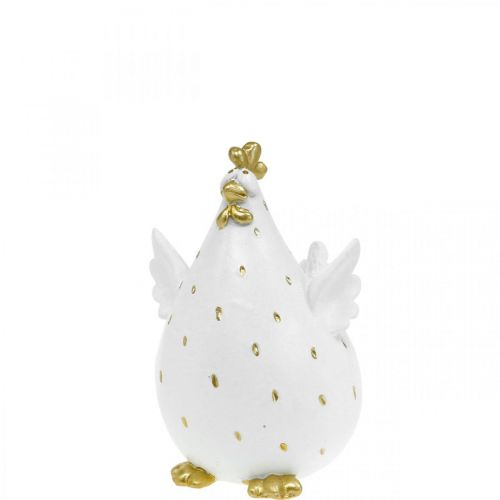 Floristik24 Originele paasdecoratie, grappige kip, tafeldecoratie lente, paaskip H9cm 1 stuk