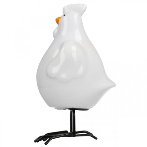 Artikel Decoratieve kip met gouden ei, paasfiguur porselein, paasdecoratie kip H12cm 2st