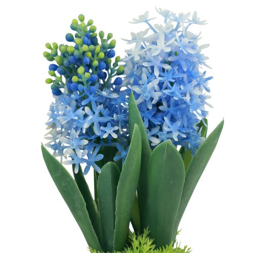 Artikel Hyacint kunst in pot geel roze blauw H23cm 3st