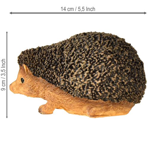 Artikel Egel decoratief figuur herfst handgeschilderd bruin 14×9,5×9cm