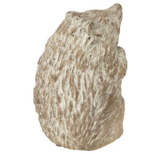 Artikel Egel herfstdecoratie figuur gegoten steen wit gewassen H14,5cm