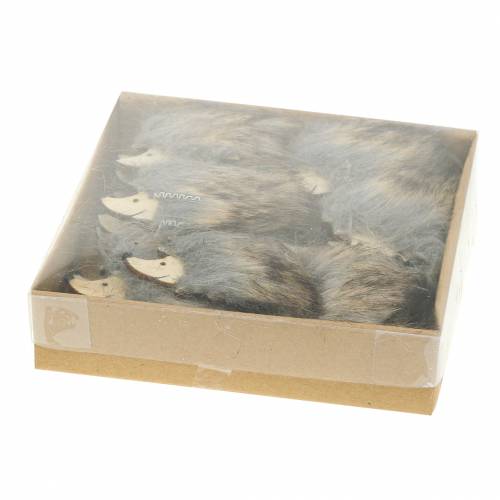 Floristik24 Herfstdecoratie egel met vacht 7cm 24 st
