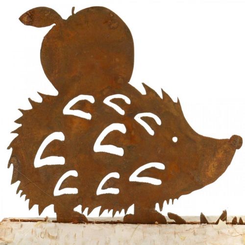 Floristik24 Roest egel deco berkenschors metalen herfst decoratie 20×4cm H10.5cm