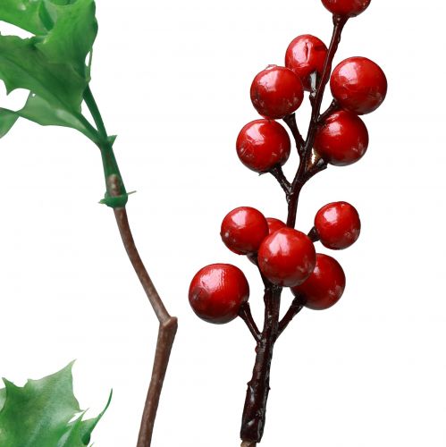Floristik24 Ilex Kunsthulstbessentak Rode Bessen 75cm