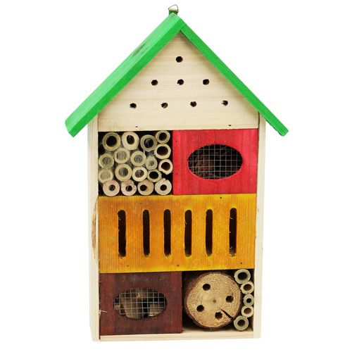 Floristik24 Insectenhotel kleurrijk 25,5 cm x 9 cm x 38,5 cm
