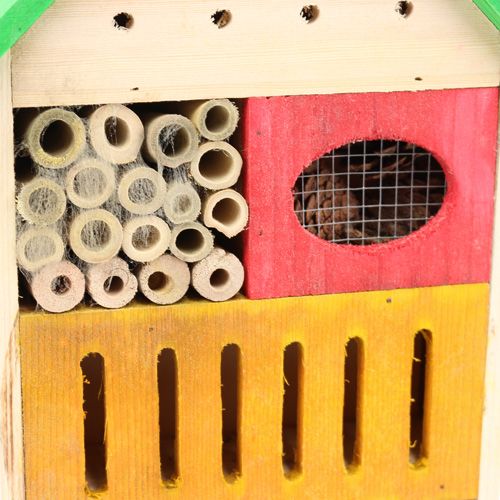 Floristik24 Insectenhotel kleurrijk 25,5 cm x 9 cm x 38,5 cm