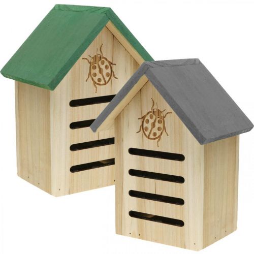 Floristik24 Insect hotel hout, insecten huis tuin lieveheersbeestje H21.5cm