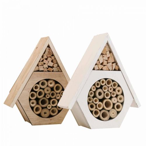 Artikel Insectenhotel Honingraat Bijenhotel Hout Wit Naturel H18.5cm 2st