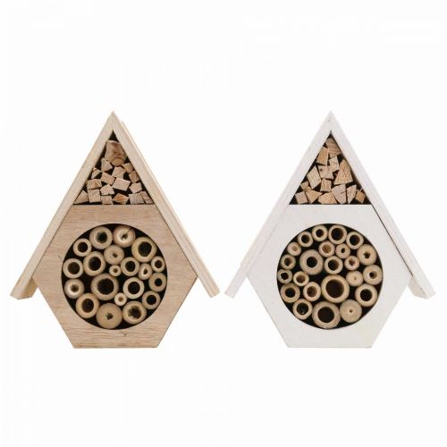 Artikel Insectenhotel Honingraat Bijenhotel Hout Wit Naturel H18.5cm 2st