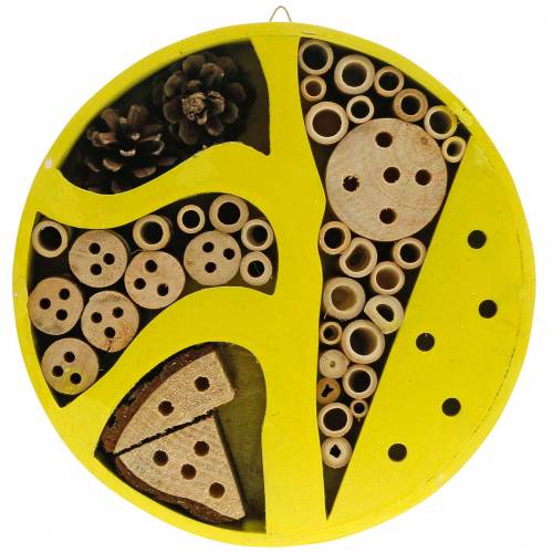 Floristik24 Insectenhotel rond geel Ø25cm
