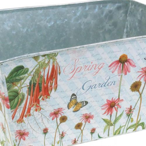 Floristik24 Jardiniere metalen plantenbak lente decoratie 20 × 12 × 10 cm