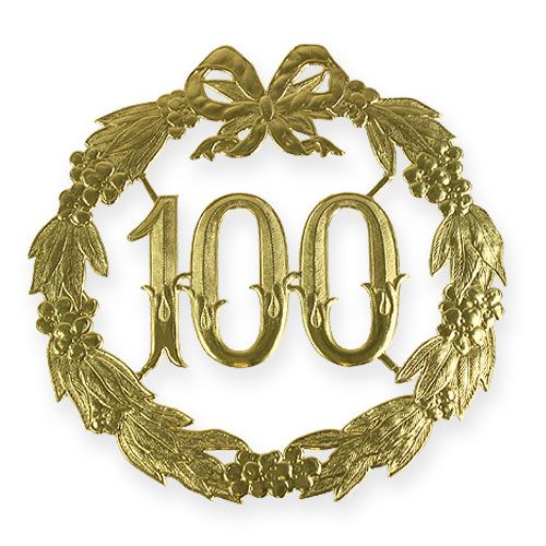 Floristik24 Verjaardagsnummer 100 in goud