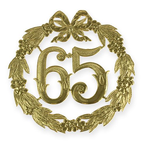 Jubileumnummer 65 in goud