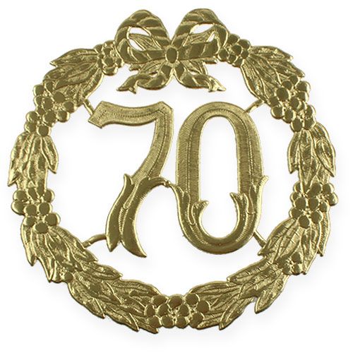 Jubileumnummer 70 in goud