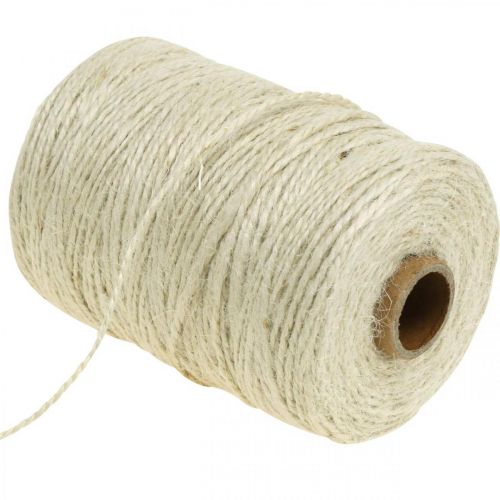 Artikel Jute koord wit, DIY, natuurlijk decoratief garen, decoratief koord Ø2mm L200m