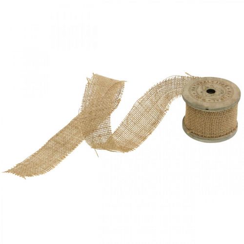 Floristik24 Sierlint rustiek, natuurlijk jute lint, cadeaulint natuurlijke kleuren B45mm L3m