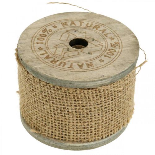 Floristik24 Sierlint rustiek, natuurlijk jute lint, cadeaulint natuurlijke kleuren B45mm L3m