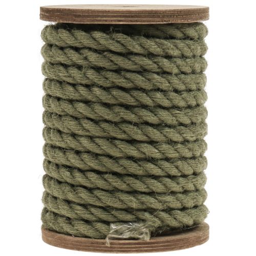 Floristik24 Jute lint jute koord koord jute decoratie olijfgroen Ø7mm 5m