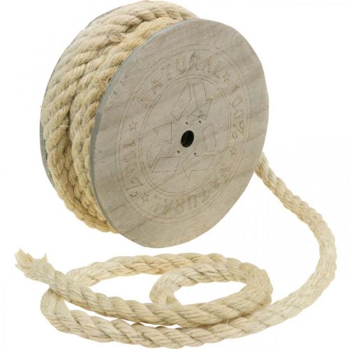 Artikel Jutekoord creme decoratiekoord van jute natuurvezel 8mm 7m