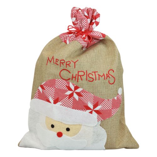 Artikel Jute tas, jute tas Kerstmis, cadeautas groot 50×35cm