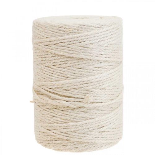 Floristik24 Jute koord Jute koord Jute wit decoratief koord Ø3mm L150m