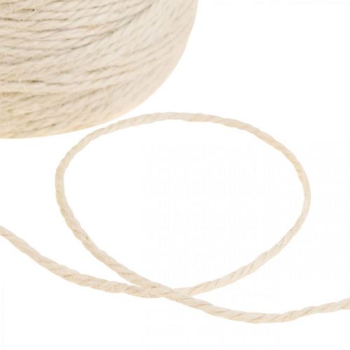 Floristik24 Jute koord Jute koord Jute wit decoratief koord Ø3mm L150m