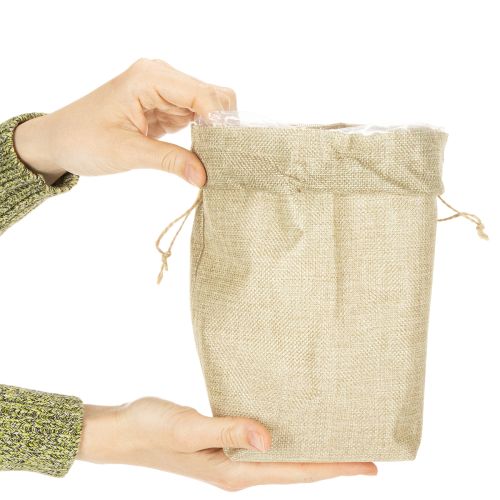 Jute tas 13,5 × 11 cm H25 cm | Floristik24.nl