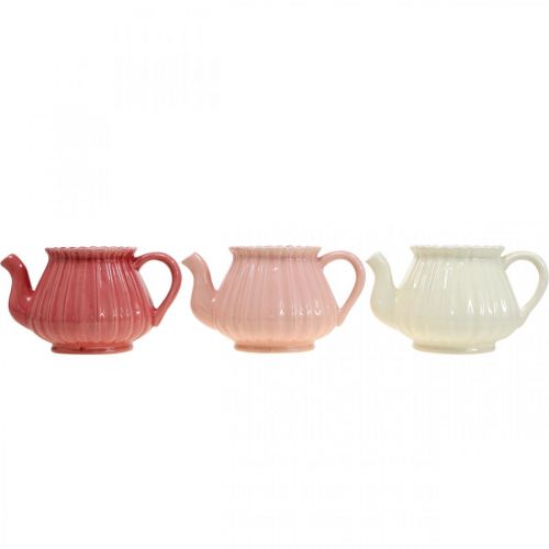 Floristik24 Sierpot keramiek plantenpot roze, rood, wit L19cm 3st