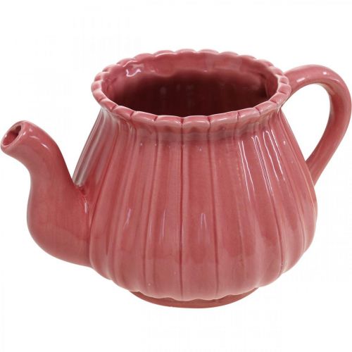 Artikel Sierpot keramiek plantenpot roze, rood, wit L19cm 3st