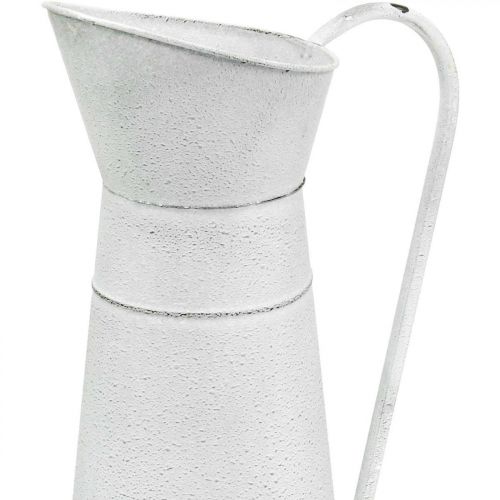 Floristik24 Sierkan metaal metalen kan rustiek wit Ø16.5cm H 41cm