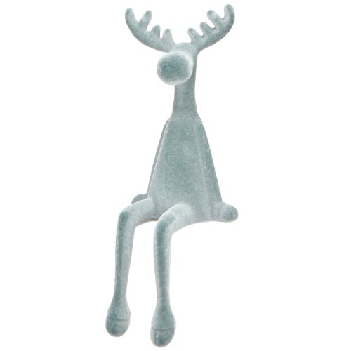 Elanden decoratieve rand zitter H31cm grijs 3 stuks