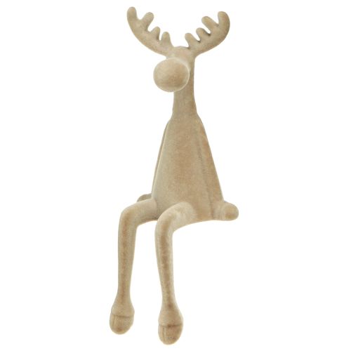 Elanden gevlokte rand sitter bruin 31cm 3 stuks