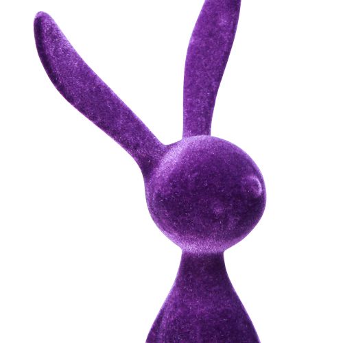 Floristik24 Edge Sitter Bunny Paashaas Gevlokt Paars – 2e keus – Lila 36cm 3 st.