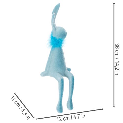 Artikel Decoratief konijntje, schattige paasdecoratie, geschikt om op de vensterbank te zetten, 36 cm, 2 stuks