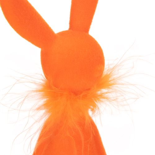 Artikel Paashaasje als decoratie op een plank, zittend paashaasje beeldje voor Pasen en de lente, 27 cm, 2 stuks