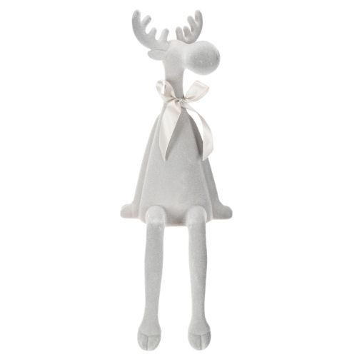 Kerstbeeldje van een rendier met lange poten, geschikt als decoratie op een plank, 54 cm | Floristik24.nl