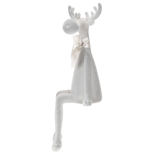 Kerstbeeldje van een rendier met lange poten, geschikt als decoratie op een plank, 54 cm | Floristik24.nl