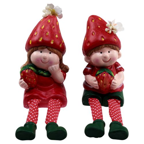 Floristik24 Edge kruk aardbei kinderdecoratiefiguren H11,5-13cm 2st