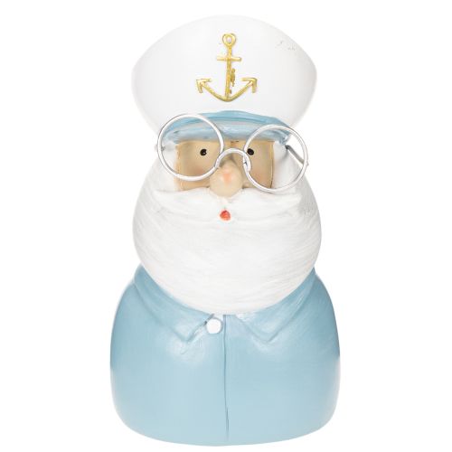 Kapiteinfiguur, maritieme decoratie met bril en hoed, 16 cm | Floristik24.nl