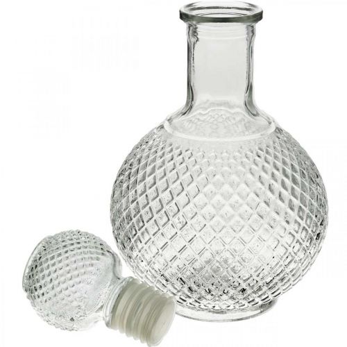 Floristik24 Whiskykaraf met deksel glazen karaf H24cm